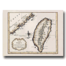 古地圖海報/福爾摩沙島和部分中國海岸