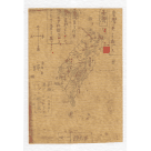 小草明信片/ 457「臺灣」鉛筆手繪地圖 日治時期