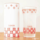 玻璃杯/ 第二代台灣市徽紀念杯 (紅)
