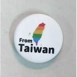 別針/ from Taiwan (彩虹白)