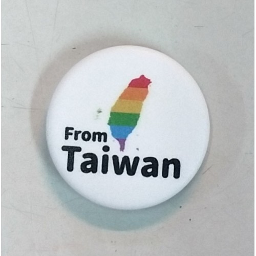 別針/ from Taiwan (彩虹白)