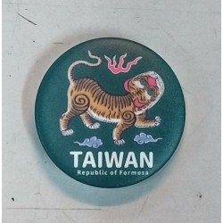 別針/ 綠地黃虎