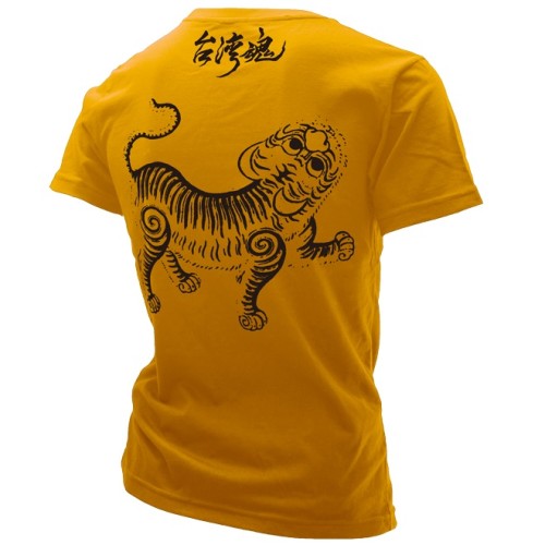 台灣魂【建國黃虎印紋】T恤--黃